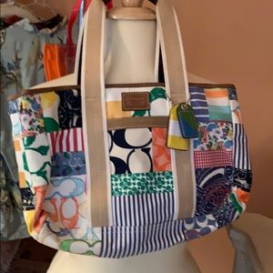 Vintage 2004 Cloth Coach Patchwork bag